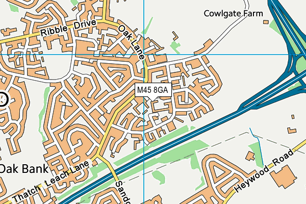 M45 8GA map - OS VectorMap District (Ordnance Survey)