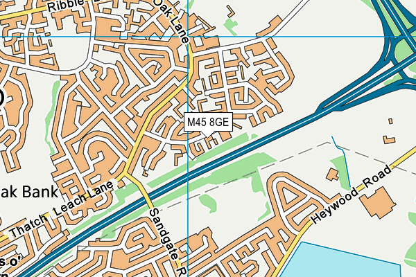 M45 8GE map - OS VectorMap District (Ordnance Survey)