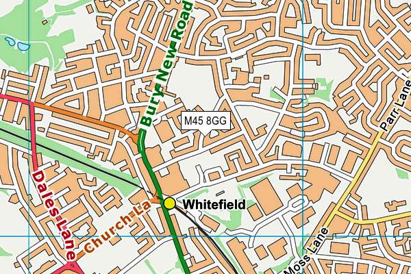 M45 8GG map - OS VectorMap District (Ordnance Survey)