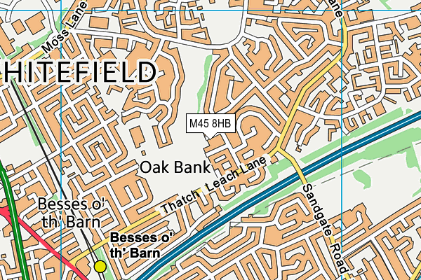 M45 8HB map - OS VectorMap District (Ordnance Survey)