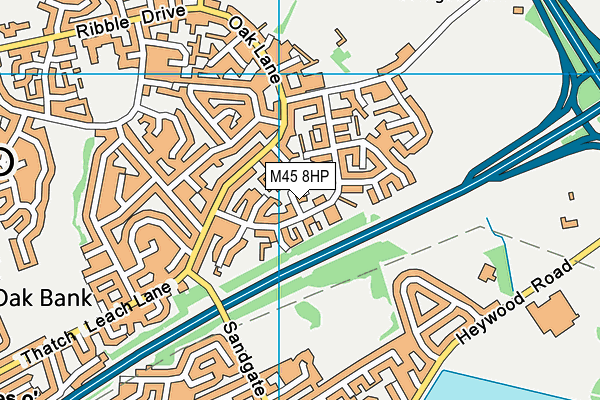 M45 8HP map - OS VectorMap District (Ordnance Survey)