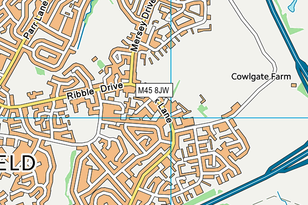 M45 8JW map - OS VectorMap District (Ordnance Survey)