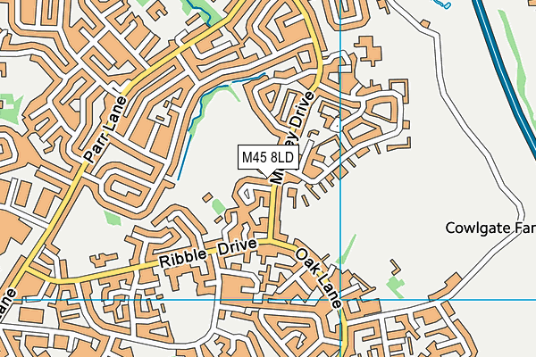 M45 8LD map - OS VectorMap District (Ordnance Survey)