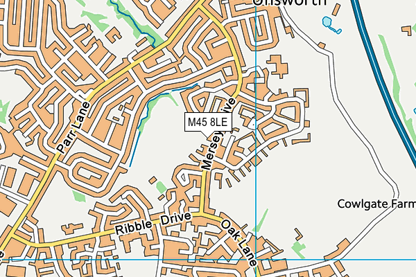 M45 8LE map - OS VectorMap District (Ordnance Survey)