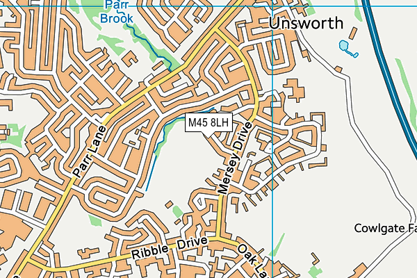 M45 8LH map - OS VectorMap District (Ordnance Survey)