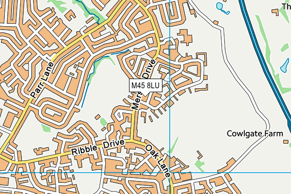 M45 8LU map - OS VectorMap District (Ordnance Survey)