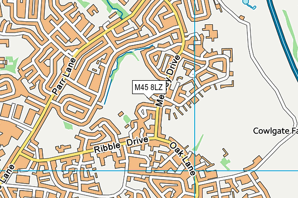 M45 8LZ map - OS VectorMap District (Ordnance Survey)