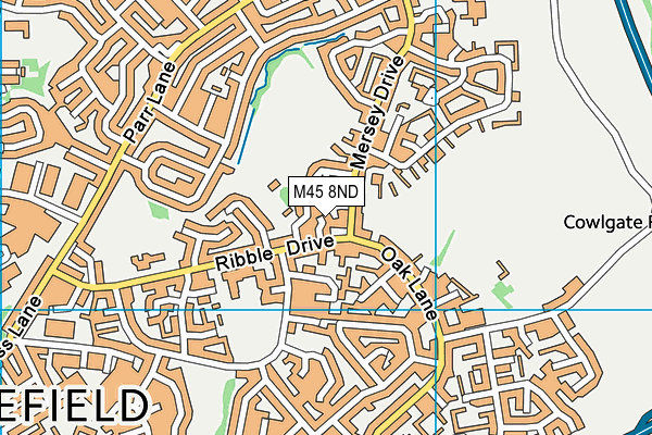 M45 8ND map - OS VectorMap District (Ordnance Survey)
