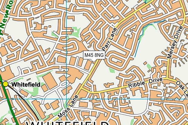 M45 8NG map - OS VectorMap District (Ordnance Survey)