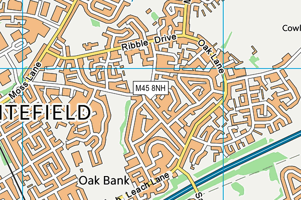 M45 8NH map - OS VectorMap District (Ordnance Survey)