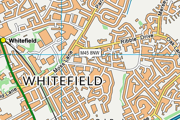 M45 8NW map - OS VectorMap District (Ordnance Survey)