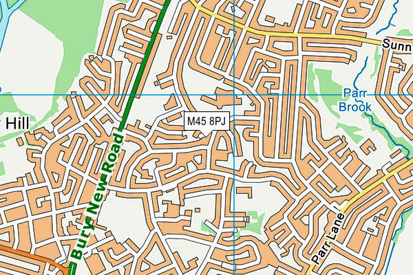 M45 8PJ map - OS VectorMap District (Ordnance Survey)