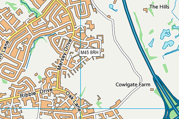 M45 8RH map - OS VectorMap District (Ordnance Survey)