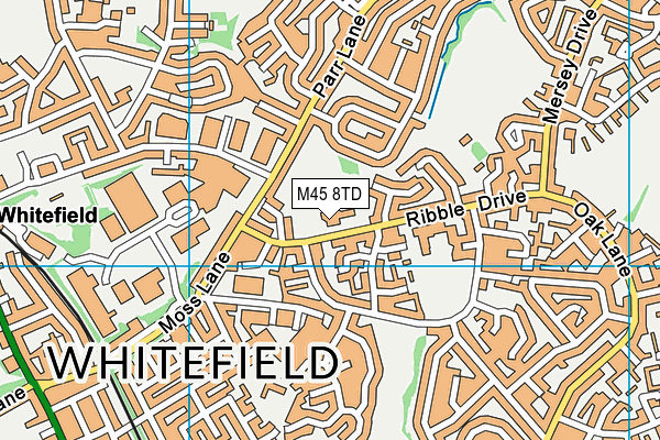 Ribble Drive Community Primary School map (M45 8TD) - OS VectorMap District (Ordnance Survey)