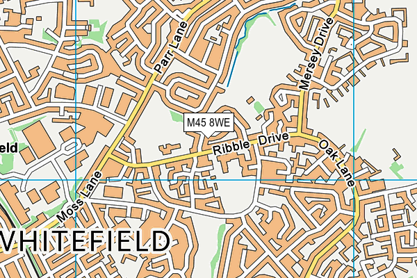 M45 8WE map - OS VectorMap District (Ordnance Survey)