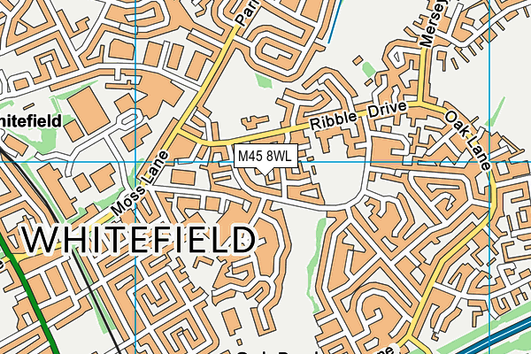M45 8WL map - OS VectorMap District (Ordnance Survey)