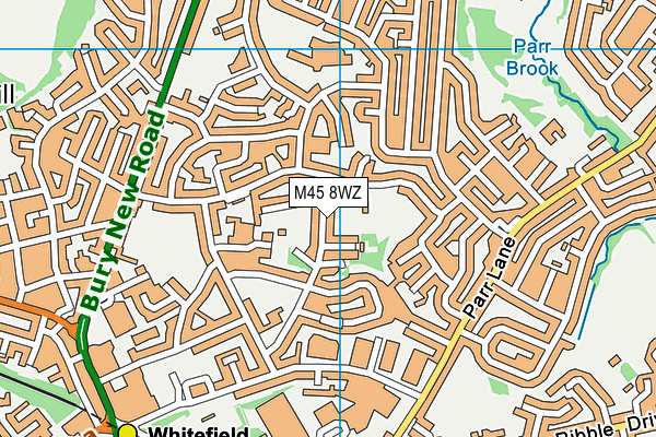 M45 8WZ map - OS VectorMap District (Ordnance Survey)