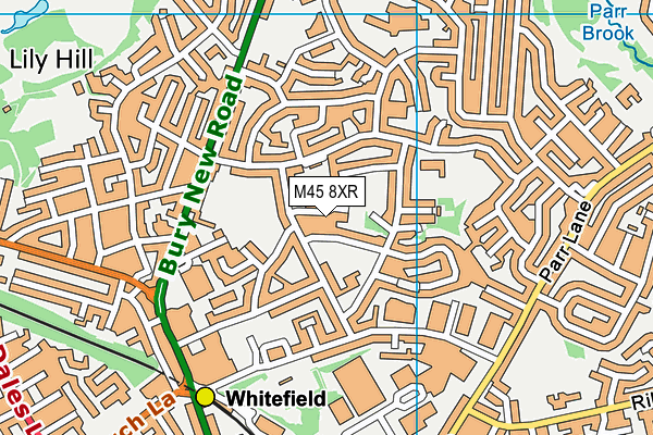 M45 8XR map - OS VectorMap District (Ordnance Survey)