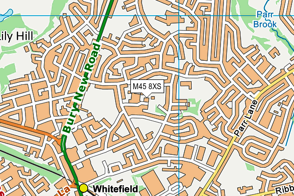 M45 8XS map - OS VectorMap District (Ordnance Survey)