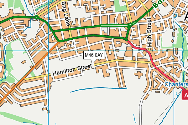 Atherton High School map (M46 0AY) - OS VectorMap District (Ordnance Survey)