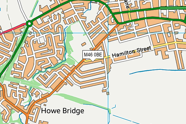 M46 0BE map - OS VectorMap District (Ordnance Survey)