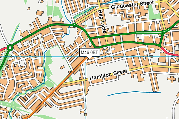 M46 0BT map - OS VectorMap District (Ordnance Survey)