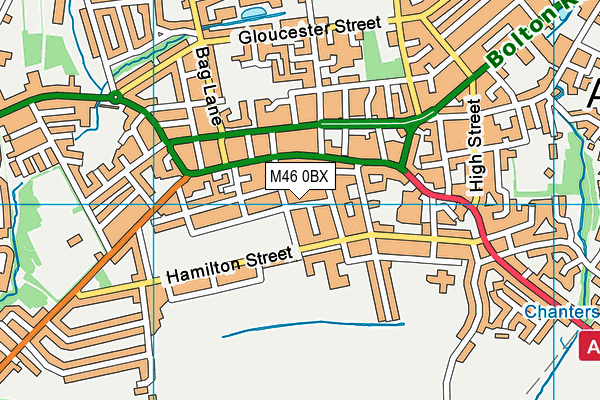 M46 0BX map - OS VectorMap District (Ordnance Survey)