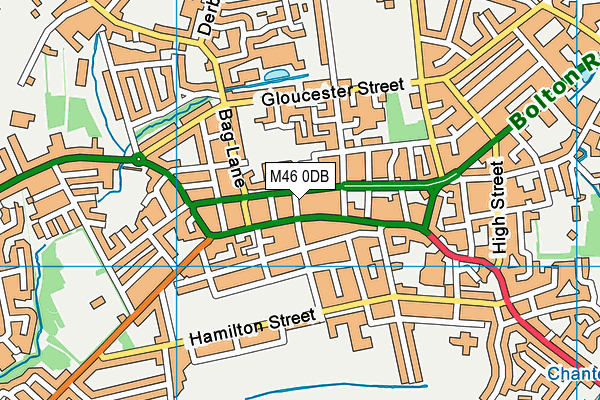 M46 0DB map - OS VectorMap District (Ordnance Survey)