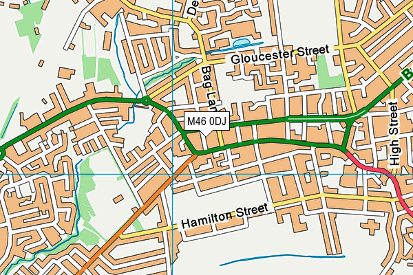 M46 0DJ map - OS VectorMap District (Ordnance Survey)