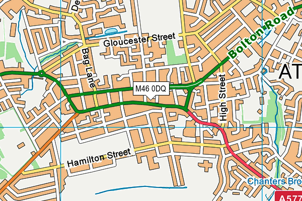 M46 0DQ map - OS VectorMap District (Ordnance Survey)