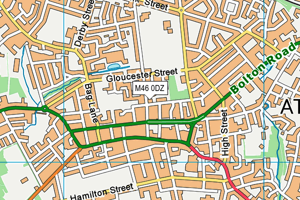 M46 0DZ map - OS VectorMap District (Ordnance Survey)