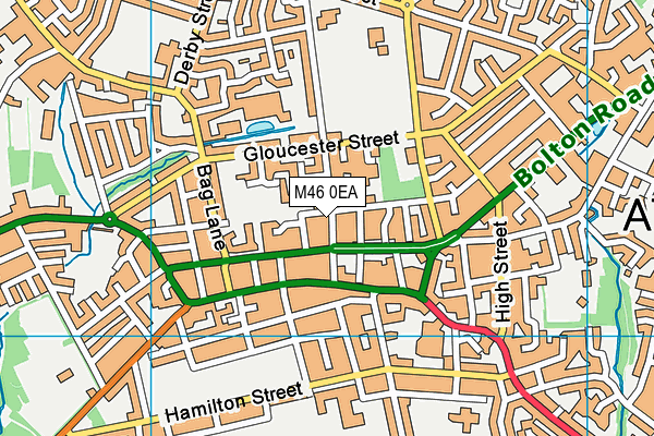 M46 0EA map - OS VectorMap District (Ordnance Survey)