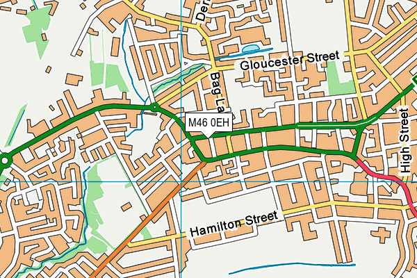 M46 0EH map - OS VectorMap District (Ordnance Survey)