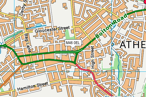 M46 0EL map - OS VectorMap District (Ordnance Survey)