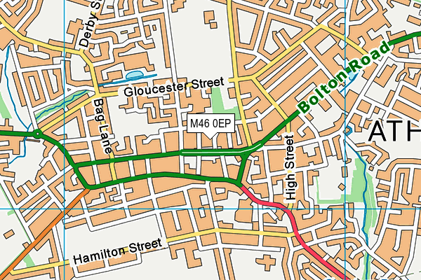 M46 0EP map - OS VectorMap District (Ordnance Survey)