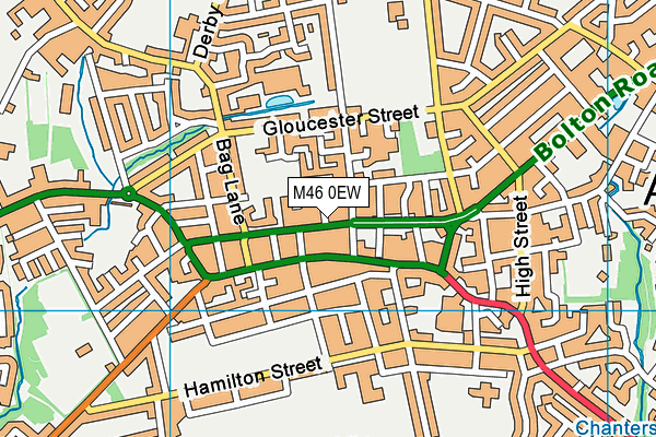 M46 0EW map - OS VectorMap District (Ordnance Survey)