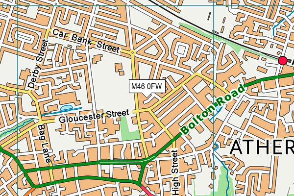 M46 0FW map - OS VectorMap District (Ordnance Survey)