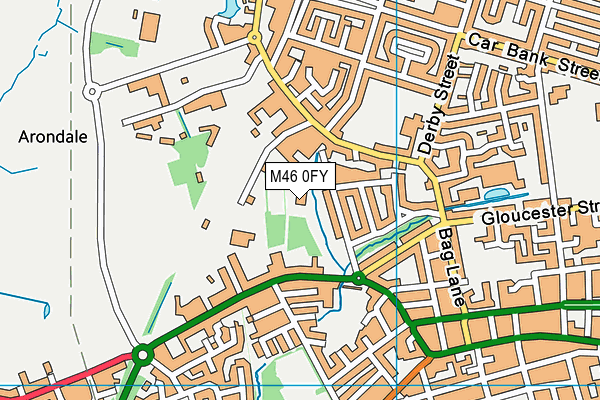 M46 0FY map - OS VectorMap District (Ordnance Survey)