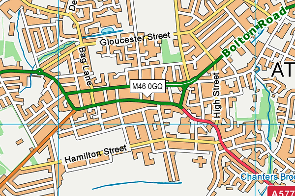 M46 0GQ map - OS VectorMap District (Ordnance Survey)