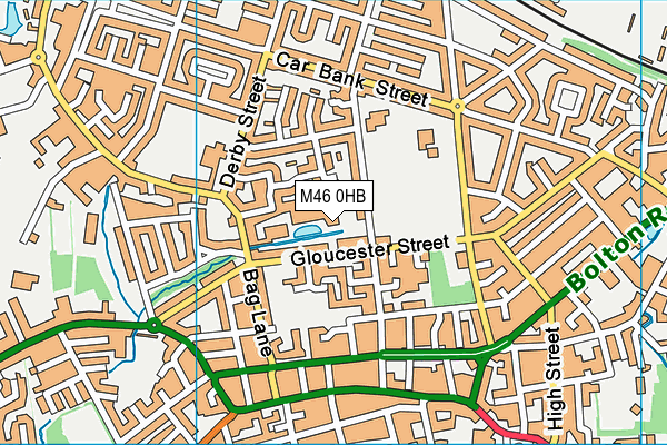 M46 0HB map - OS VectorMap District (Ordnance Survey)