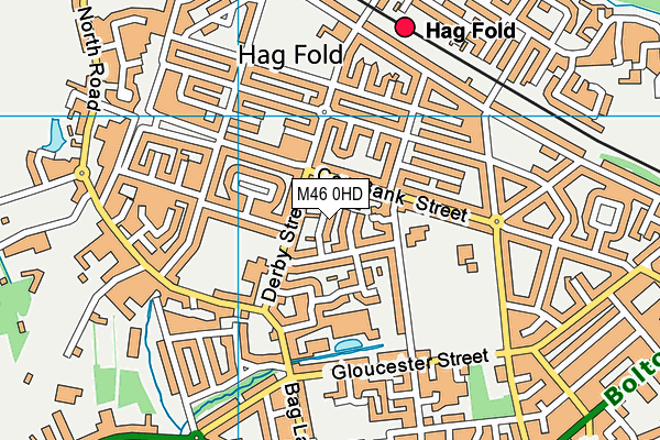 M46 0HD map - OS VectorMap District (Ordnance Survey)