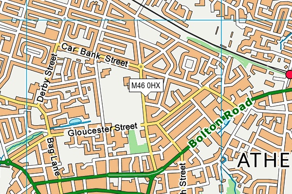 Meadowbank Primary School & Children's Centre map (M46 0HX) - OS VectorMap District (Ordnance Survey)