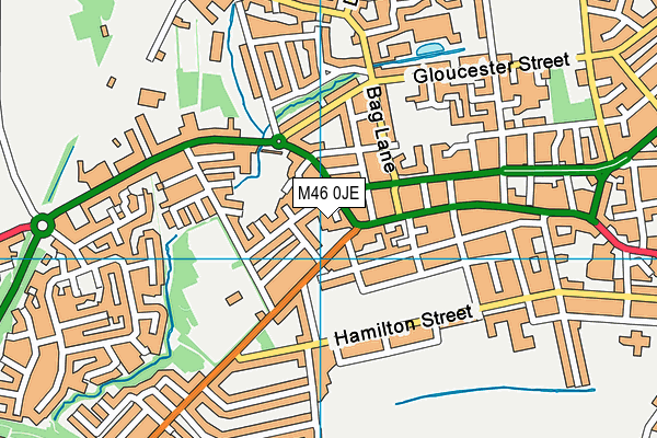 M46 0JE map - OS VectorMap District (Ordnance Survey)