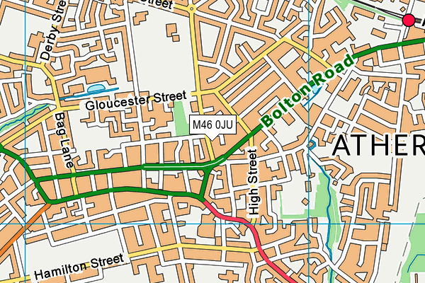 M46 0JU map - OS VectorMap District (Ordnance Survey)