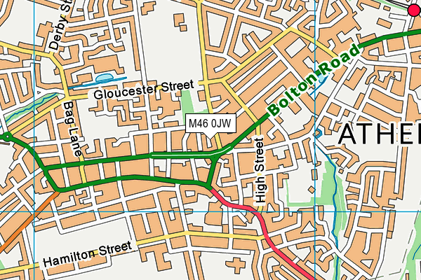 M46 0JW map - OS VectorMap District (Ordnance Survey)