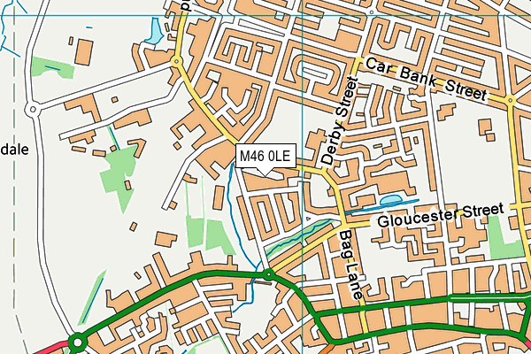 M46 0LE map - OS VectorMap District (Ordnance Survey)