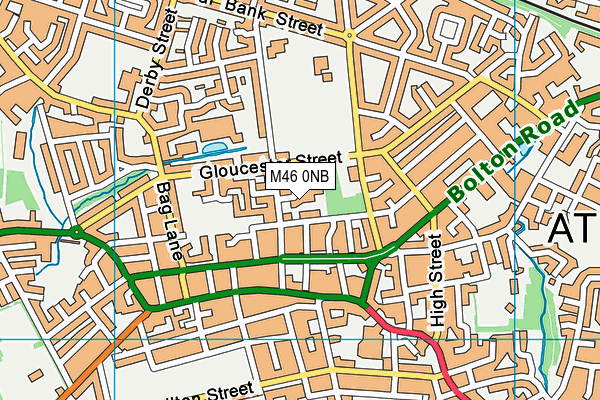 M46 0NB map - OS VectorMap District (Ordnance Survey)