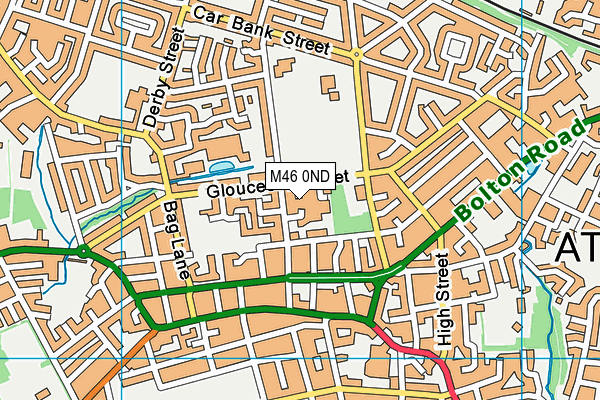 M46 0ND map - OS VectorMap District (Ordnance Survey)