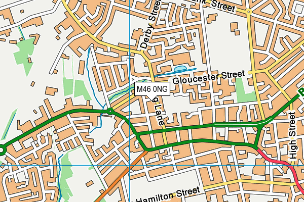 M46 0NG map - OS VectorMap District (Ordnance Survey)