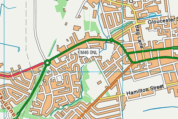 M46 0NL map - OS VectorMap District (Ordnance Survey)